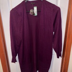 Chic Plum Cardigan Sweater